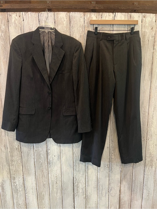 jf j.ferrar Other - j.ferrar Black Pinstripe 40L Two-Piece Suit